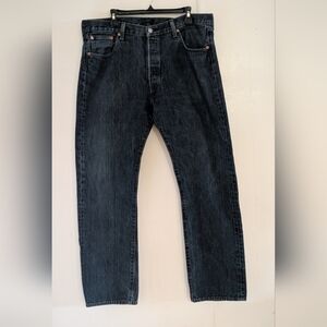 501 Levi's Men's Dark Blue Straight Jeans 38X32